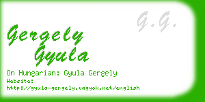 gergely gyula business card